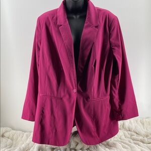 12.25.25 ❤️Denim 24/7 NWOT (18w) Women's Fuchsia Blazer